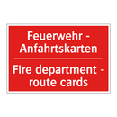 Feuerwehr - Anfahrtskarten - Fire department - route cards