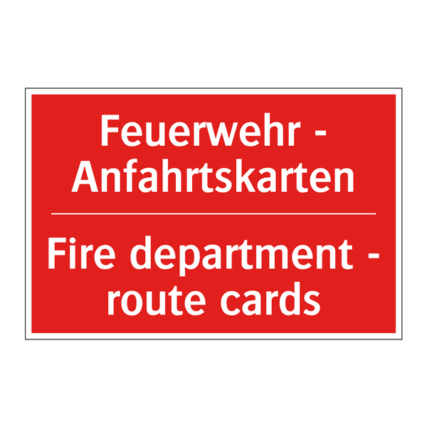 Feuerwehr - Anfahrtskarten - Fire department - route cards