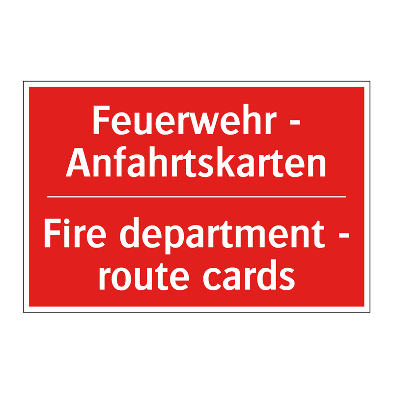 Feuerwehr - Anfahrtskarten - Fire department - route cards