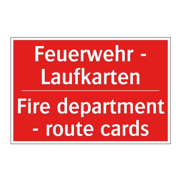 Feuerwehr - Laufkarten - Fire department - route cards