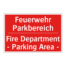 Feuerwehr Parkbereich - Fire Department - Parking Area /.../