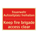 Feuerwehr Aufstellplatz freihalten/.../ - Keep fire brigade access clear