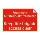 Feuerwehr Aufstellplatz freihalten/.../ - Keep fire brigade access clear