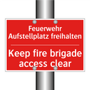 Feuerwehr Aufstellplatz freihalten/.../ - Keep fire brigade access clear