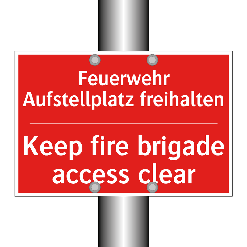 Feuerwehr Aufstellplatz freihalten/.../ - Keep fire brigade access clear