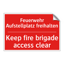 Feuerwehr Aufstellplatz freihalten/.../ - Keep fire brigade access clear