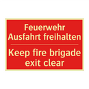Feuerwehr Ausfahrt freihalten - Keep fire brigade exit clear