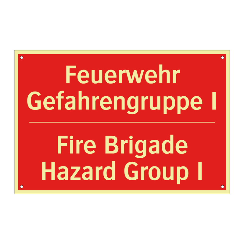 Feuerwehr Gefahrengruppe I - Fire Brigade Hazard Group I