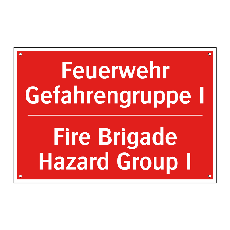 Feuerwehr Gefahrengruppe I - Fire Brigade Hazard Group I