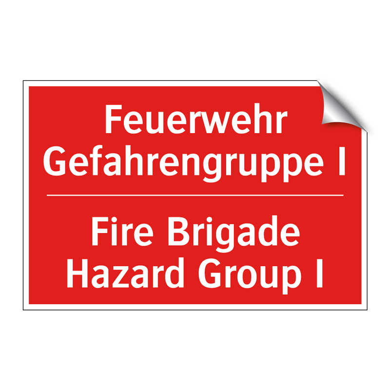 Feuerwehr Gefahrengruppe I - Fire Brigade Hazard Group I