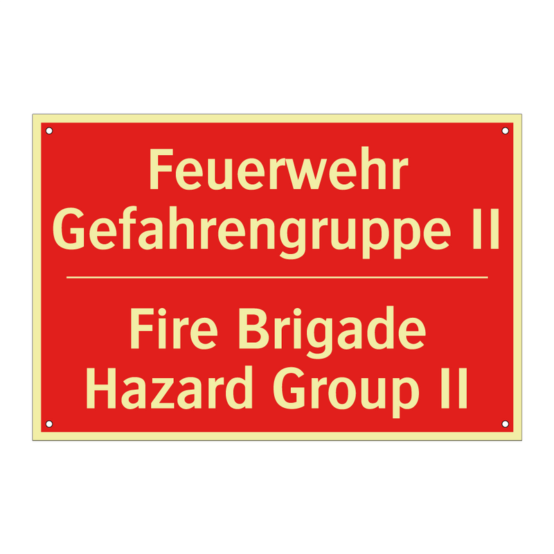 Feuerwehr Gefahrengruppe II - Fire Brigade Hazard Group II