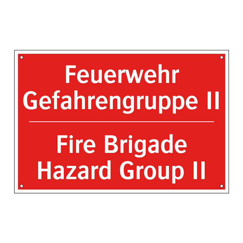 Feuerwehr Gefahrengruppe II - Fire Brigade Hazard Group II