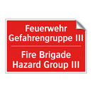 Feuerwehr Gefahrengruppe III - Fire Brigade Hazard Group III