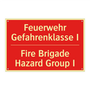 Feuerwehr Gefahrenklasse I - Fire Brigade Hazard Group I