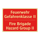 Feuerwehr Gefahrenklasse II - Fire Brigade Hazard Group II