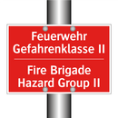 Feuerwehr Gefahrenklasse II - Fire Brigade Hazard Group II