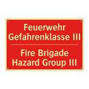 Feuerwehr Gefahrenklasse III - Fire Brigade Hazard Group III