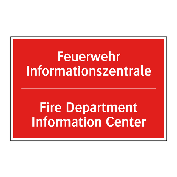 Feuerwehr Informationszentrale - Fire Department Information Center/.../