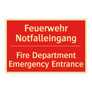 Feuerwehr Notfalleingang - Fire Department Emergency Entrance/.../