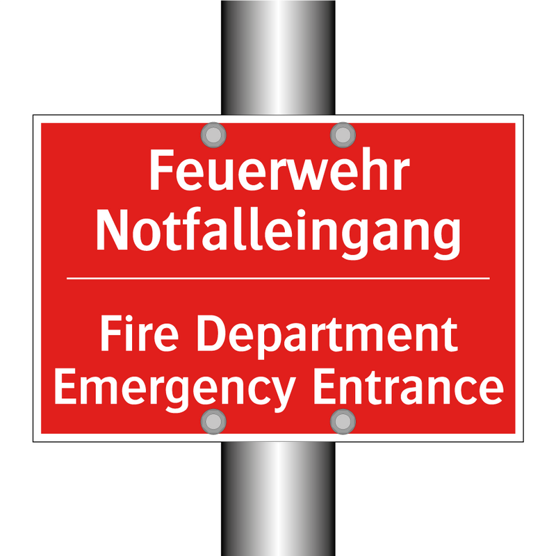 Feuerwehr Notfalleingang - Fire Department Emergency Entrance/.../