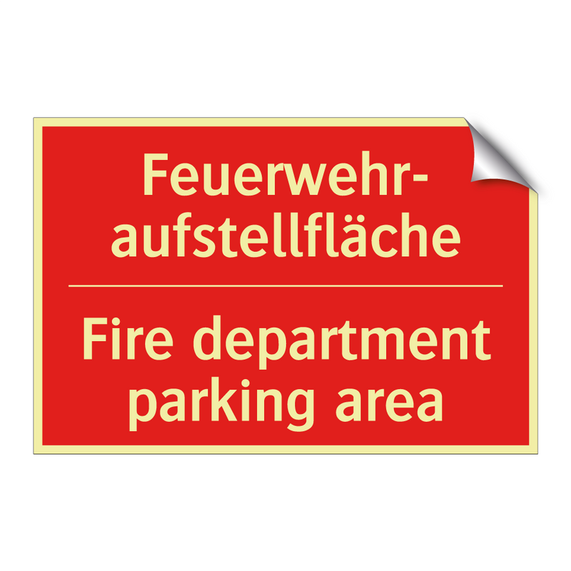 Feuerwehr- aufstellfläche - Fire department parking area