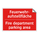 Feuerwehr- aufstellfläche - Fire department parking area
