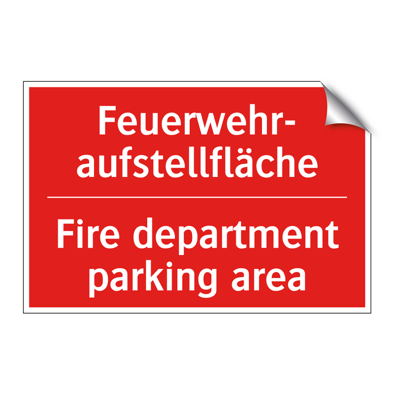 Feuerwehr- aufstellfläche - Fire department parking area