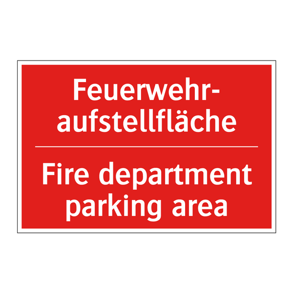 Feuerwehr- aufstellfläche - Fire department parking area