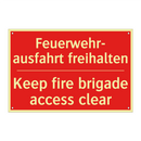 Feuerwehr- ausfahrt freihalten - Keep fire brigade access clear