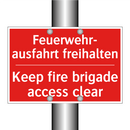 Feuerwehr- ausfahrt freihalten - Keep fire brigade access clear