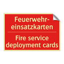 Feuerwehr- einsatzkarten - Fire service deployment cards