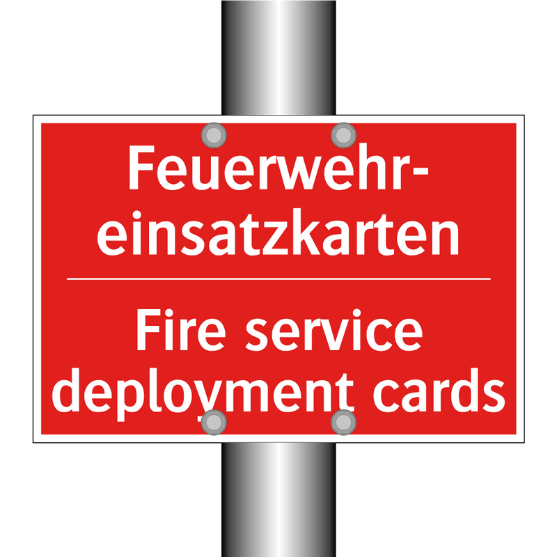 Feuerwehr- einsatzkarten - Fire service deployment cards