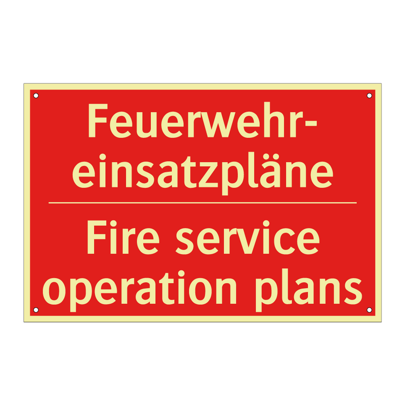 Feuerwehr- einsatzpläne - Fire service operation plans