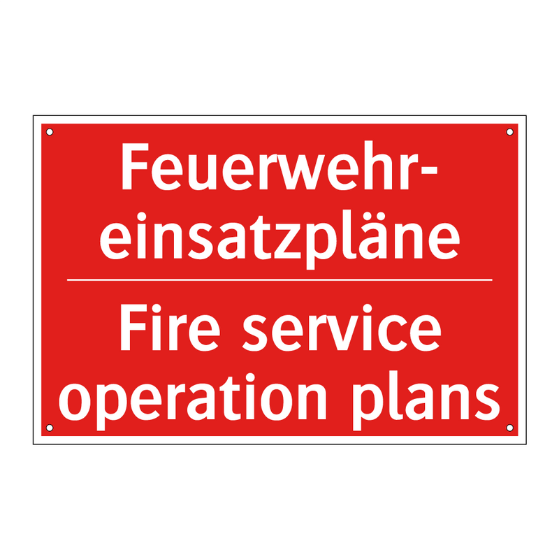 Feuerwehr- einsatzpläne - Fire service operation plans