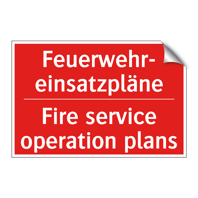 Feuerwehr- einsatzpläne - Fire service operation plans