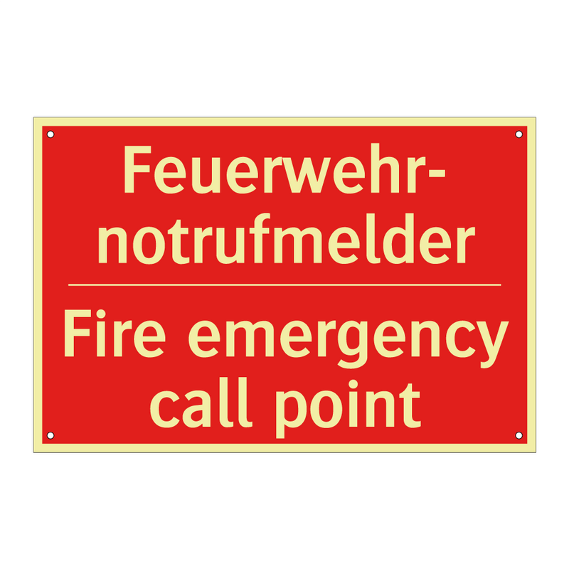 Feuerwehr- notrufmelder - Fire emergency call point