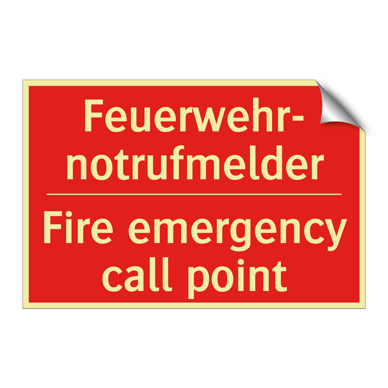 Feuerwehr- notrufmelder - Fire emergency call point