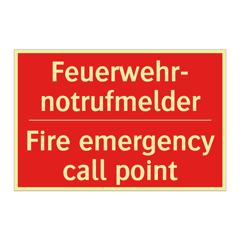 Feuerwehr- notrufmelder - Fire emergency call point
