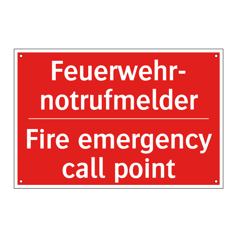 Feuerwehr- notrufmelder - Fire emergency call point