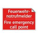 Feuerwehr- notrufmelder - Fire emergency call point