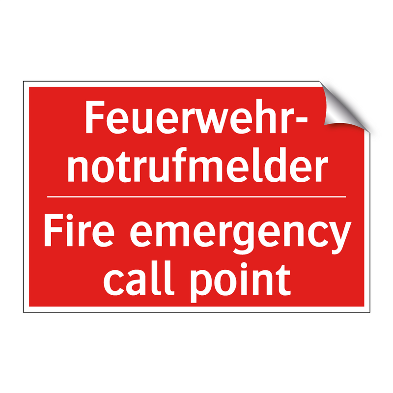 Feuerwehr- notrufmelder - Fire emergency call point
