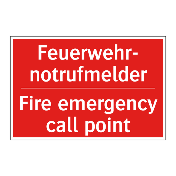 Feuerwehr- notrufmelder - Fire emergency call point