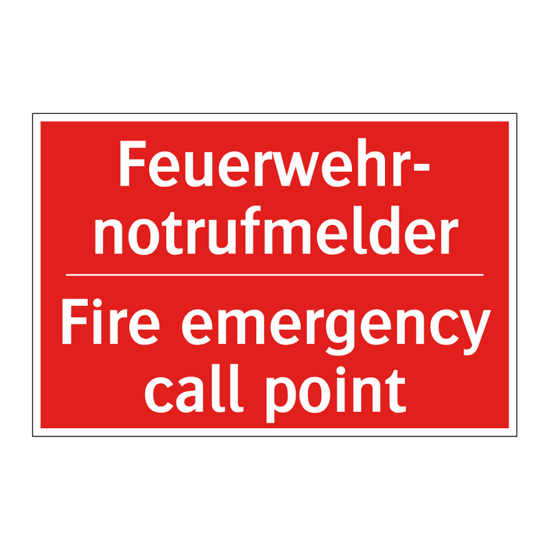 Feuerwehr- notrufmelder - Fire emergency call point