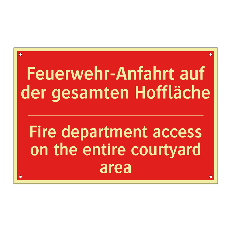 Feuerwehr-Anfahrt auf der gesamten /.../ - Fire department access on the /.../
