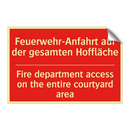Feuerwehr-Anfahrt auf der gesamten /.../ - Fire department access on the /.../