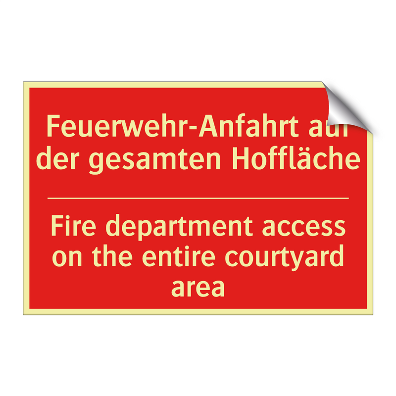 Feuerwehr-Anfahrt auf der gesamten /.../ - Fire department access on the /.../