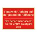 Feuerwehr-Anfahrt auf der gesamten /.../ - Fire department access on the /.../
