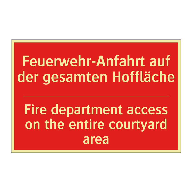 Feuerwehr-Anfahrt auf der gesamten /.../ - Fire department access on the /.../