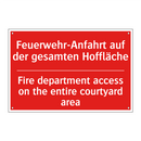Feuerwehr-Anfahrt auf der gesamten /.../ - Fire department access on the /.../