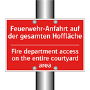 Feuerwehr-Anfahrt auf der gesamten /.../ - Fire department access on the /.../